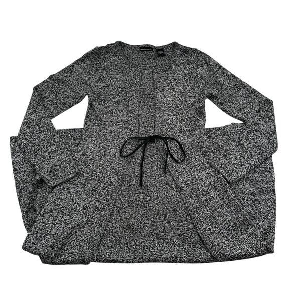 Moda International Silk Blend Suede Tie Front Long Knit Duster Women's Size S - Picture 3 of 8